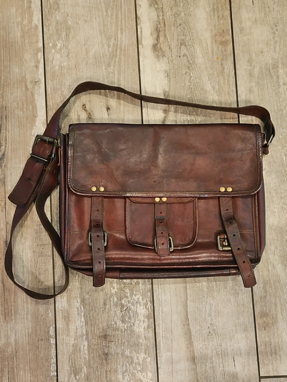 Leather Messenger Bag